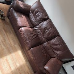 leather brown sofa set