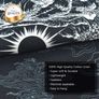 (Pack of 2) Moon and Star Tapestry Ocean Wave Black and White Tapestry Wall Hanging for Room (35 x 50cm) Image 6