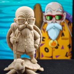 3D Printed Master Roshi & Turtle Figurine