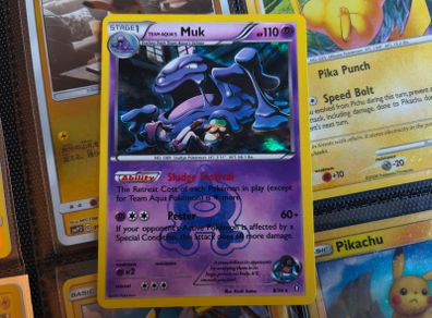 Team Aqua's Muk ! Holo Rare ! from Double Crisis Set ! 2015 ! Pokemon Card !