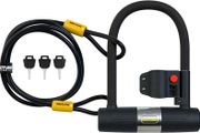 Bike Lock - 16mm Heavy Duty Bicycle U Lock Shackle and Mount Holder, 1.2m Steel Chain Cable and 3 High-Security Keys for Road Bike, Electric Bike, Folding Bike, Mountain Bike