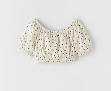 Zara polka dot crop top