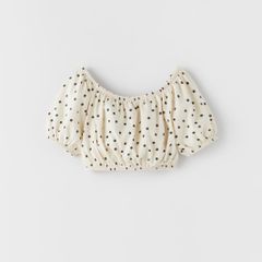 Zara polka dot crop top
