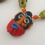 Antique Venetian Style Old Face Glass Beads & Old Face Glass Beads Necklace Image 8