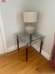 Glass and Chrome Side-table