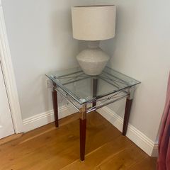 Glass and Chrome Side-table