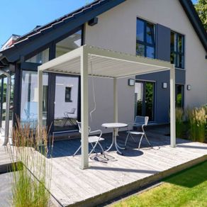 Pergolux Modern Pergola White 3x3x2.4m