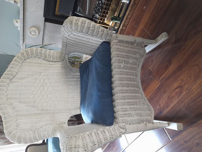 White Wicker Rocking Chair