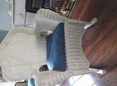 White Wicker Rocking Chair