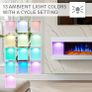 Atacama 44"/112cm Wall Mounted Electric Fireplace All-in-One with Downlights and Remote 1.8kW Heater in White Image 5