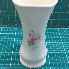 Irish Parian Donegal China Embossed Rose Patterned Vase
