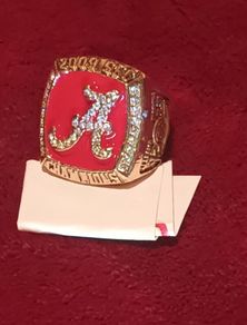 Large heavy new men's basketball replica ring, metal, Dub 18 Post 6e