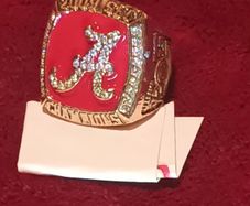 Large heavy new men's basketball replica ring, metal, Dub 18 Post 6e