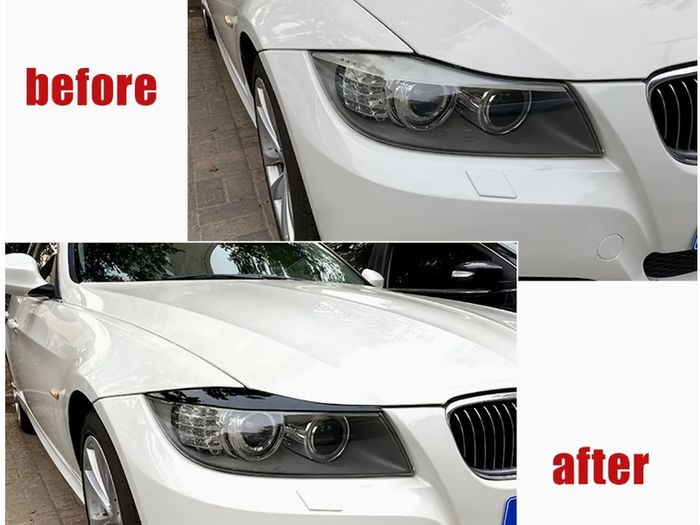 2pcs of Front Headlight Eyebrows for BMW 3 Series