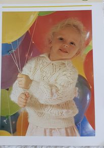 New - A Knitting Pattern  - Childs Lacy Sweater