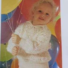 New - A Knitting Pattern  - Childs Lacy Sweater