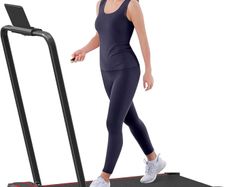 Folding Treadmill with 8% Incline, 3 In 1 Under Desk Walking Pad for Home and Office, 3 Adjustable Incline,1-12 KM/H, Portable Treadmill with LED Display, Remote Control,Installation Free