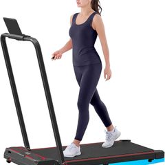 Folding Treadmill with 8% Incline, 3 In 1 Under Desk Walking Pad for Home and Office, 3 Adjustable Incline,1-12 KM/H, Portable Treadmill with LED Display, Remote Control,Installation Free