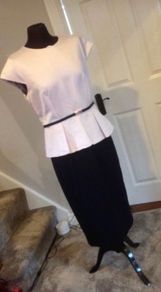 Dress Ted baker navy & pink quality fabric and Tailoring