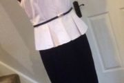 Dress Ted baker navy &amp; pink quality fabric and Tailoring