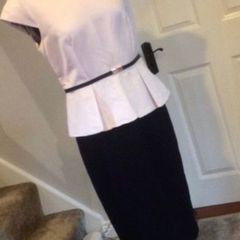 Dress Ted baker navy & pink quality fabric and Tailoring