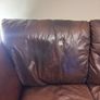 Brown 3 Seater leather couch Image 4