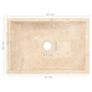 Sink 45x30x12 cm Marble Cream Image 9