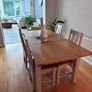 EzyLiving Soft Grey Wooden Large Rectangle Extending Dining Table and 4 chairs Image 2
