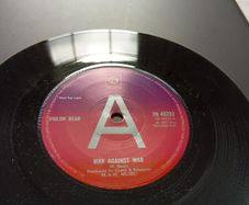 WAR against WAR 7" vinyl single PROMO  Pheon bear