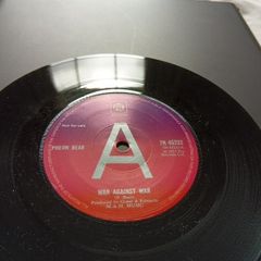 WAR against WAR 7" vinyl single PROMO  Pheon bear