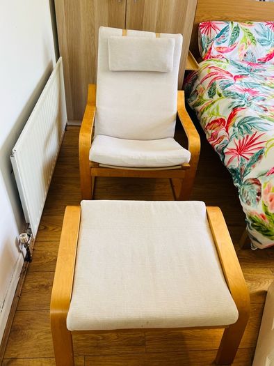 IKEA POANG rocking armchair + Footstool