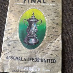 1972 FA Cup Final Programme Arsenal v Leeds United Wembley Centenary Final