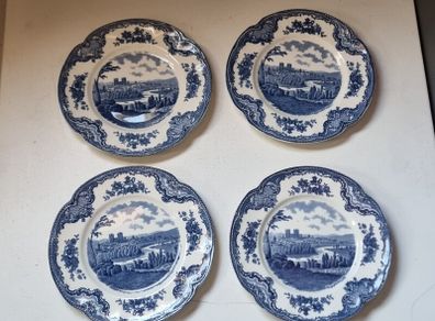 Vintage Johnson Brothers Old Britain Castles Blue Side Plates
