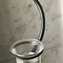 Black metal two glass tea light candle holder Image 4