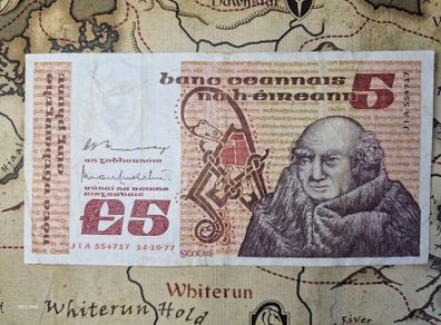 5 Pound B Series 14/10/77 Irish Note