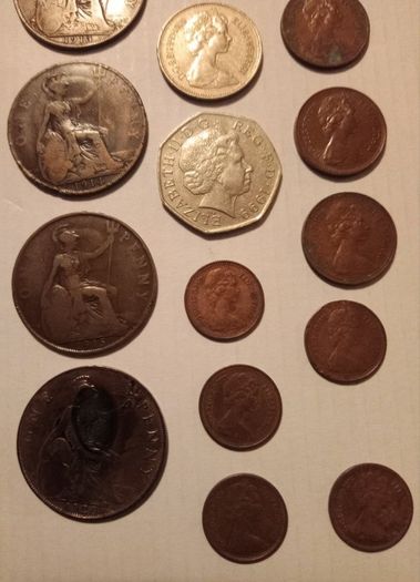 Vintage British Coin Lot - George V, George VI & Early Elizabeth II
