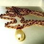Vintage Hallmarked 'Rope' Chain & Teardrop Pendant Image 3
