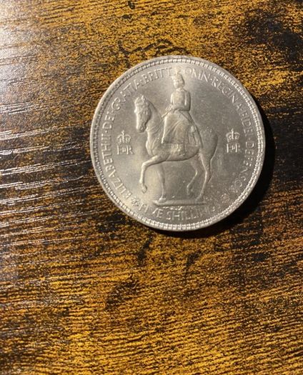 GB Queen's Coronation 1953 Five Shilling Crown Coin In Perspex Capsule