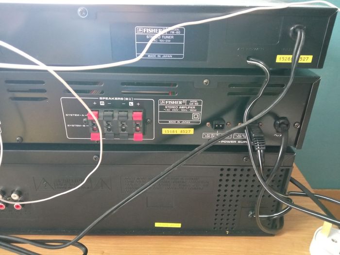 sanyo fisher amp , tape and fm