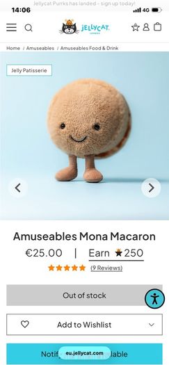 New JELLYCAT Mona Macaron & May Macaron Pair