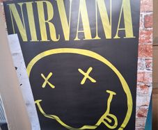 Nirvana Poster. Modern Day Re-Print Of Iconic Nirvana Smiley Face / Happy Face Image. Collect In Dublin Or Receive Via Post.