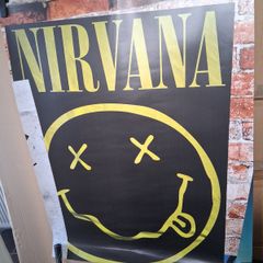 Nirvana Poster. Modern Day Re-Print Of Iconic Nirvana Smiley Face / Happy Face Image. Collect In Dublin Or Receive Via Post.