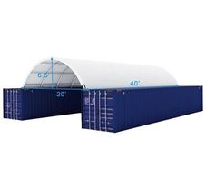 Container Shelter C2040H  20x40 In Stock rear wall