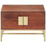 Coffee Table Honey Brown 67x67x45 cm Solid Acacia Wood Image 3