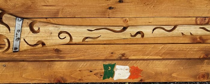 Rustic "Old Irish Hurley" Wallmount wood art