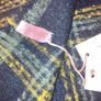 Miss Sparrow of London double sided scarf - teal blue and mustard check - Brand new Image 4