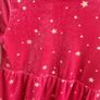 Girls Red Velvet Dress Image 4