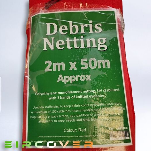 Windbreak Netting  2m x 50m (6'6''x 164') Red
