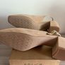 Unisa beige sling back suede shoes Image 3