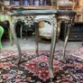 FLASH SALE ! Was 450 Now 330 !! Silver Gilt Carved Wood and Marble Top Center/ Side Table. Image 2